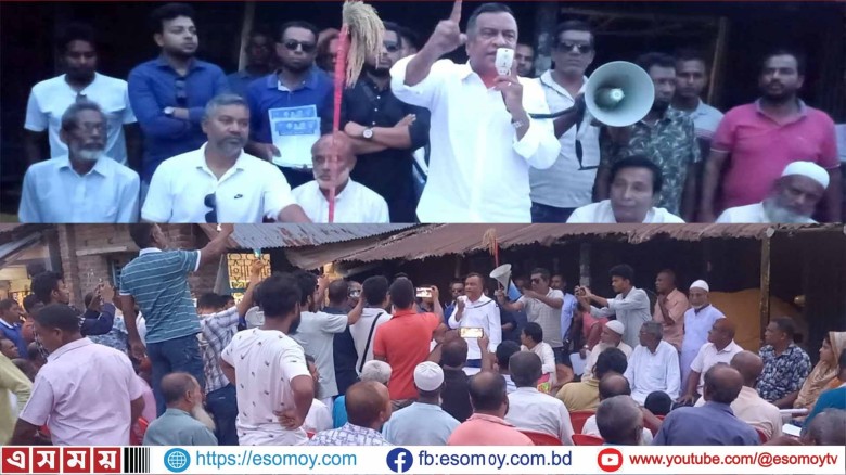 জয়পুরহাটে ৩১ দফা বাস্তবায়নে বিএনপি নেতা ফয়সল আলীমের লিফলেট ব