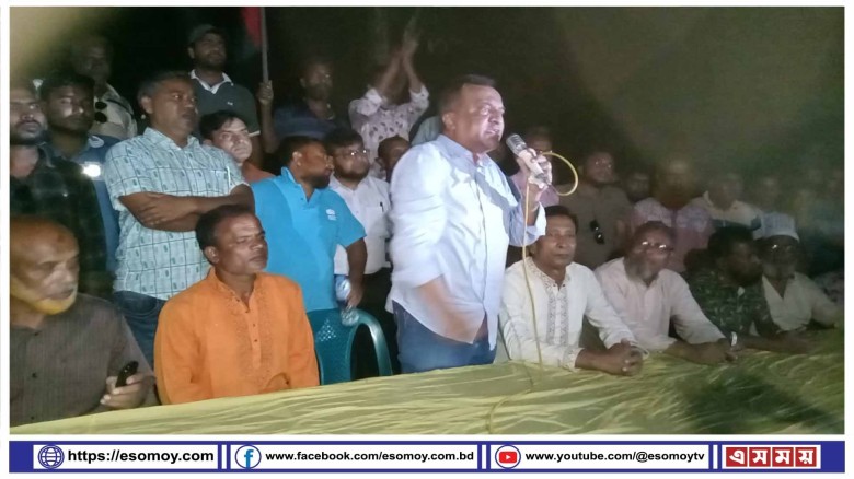 জয়পুরহাটে বিএনপি নেতা ফয়সল আলীমের পথসভা ও লিফলেট বিতরণ।