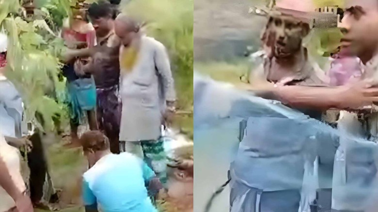 সলঙ্গায় দেশীয় অস্ত্রের মহড়া দিয়ে প্রতিবেশীর জমি দখলের অভিযোগ