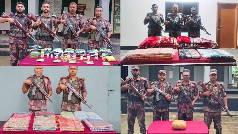 যশোর সীমান্তে বিপুল পরিমান ভারতীয় মালামাল আটক।